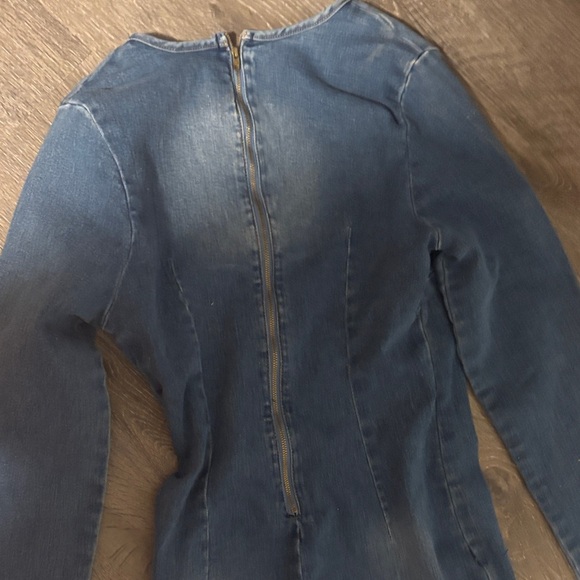 Betsey Johnson Indigo Long Sleeve Dress - Picture 7 of 8